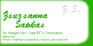 zsuzsanna sapkas business card